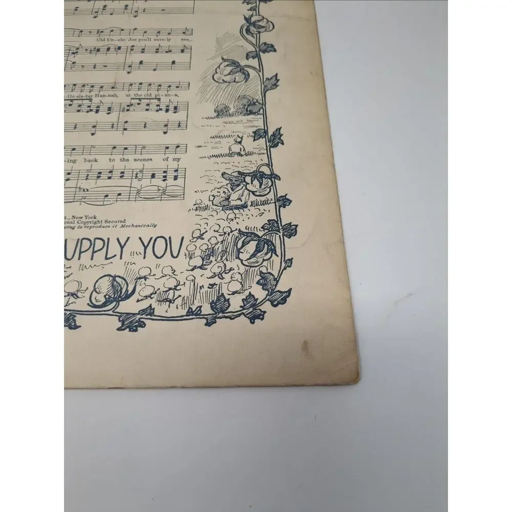 1917 Sheet Music I May Be Gone For A Long Long Time by Albert Von Tilzer‎